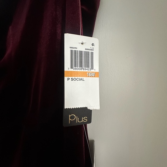 City Studio Strapless Burgundy Dress - Picture 8 of 10